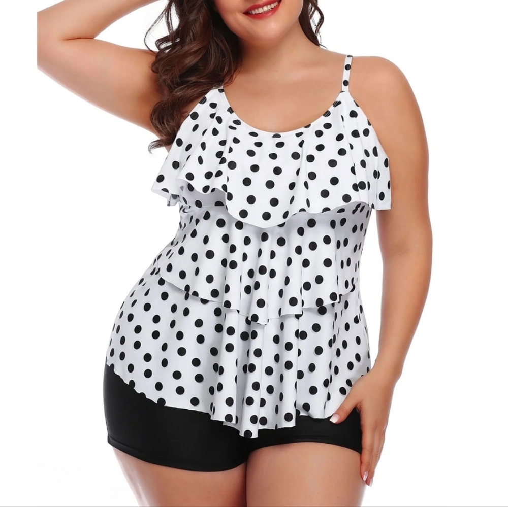 Plus Size Ruffle Layered Tankini - Picture 13 of 13